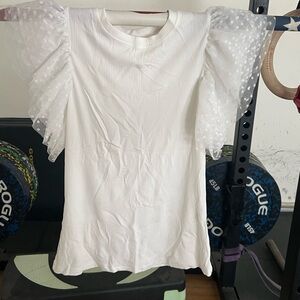New without tag white unbrand stretchy top size S-M